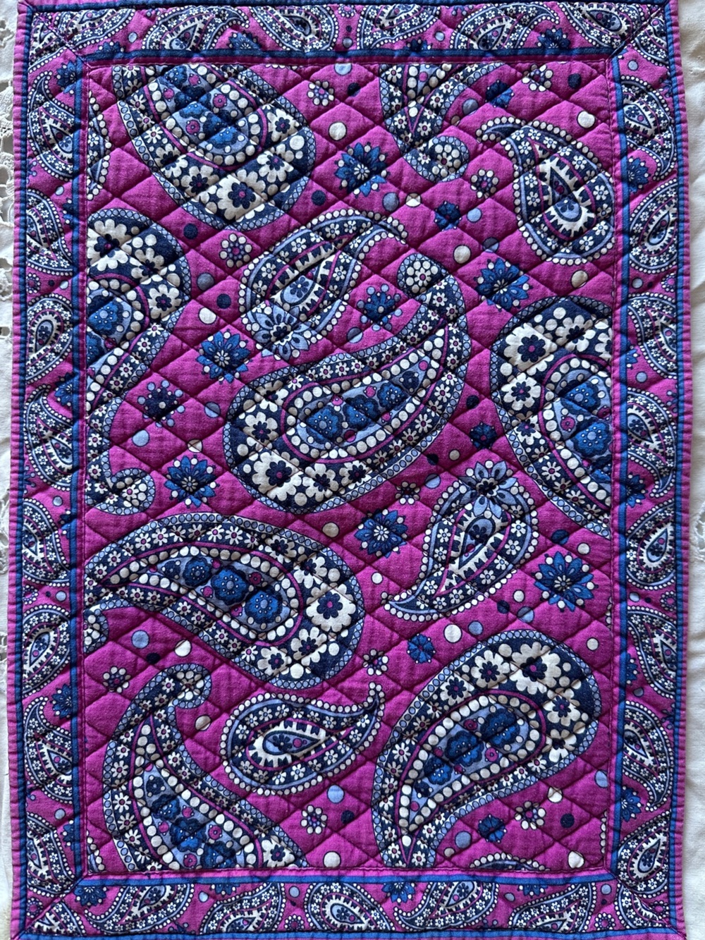 Retired 2011 Vera Bradley Boysenberry Cotton Placemates Set of 6